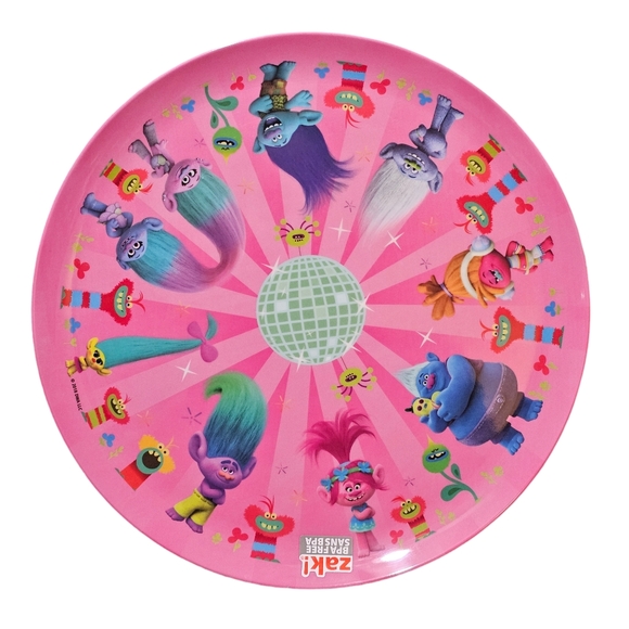 ZAC DESIGNS TROLLS 10" Melamine Dinner Plate - Picture 1 of 2